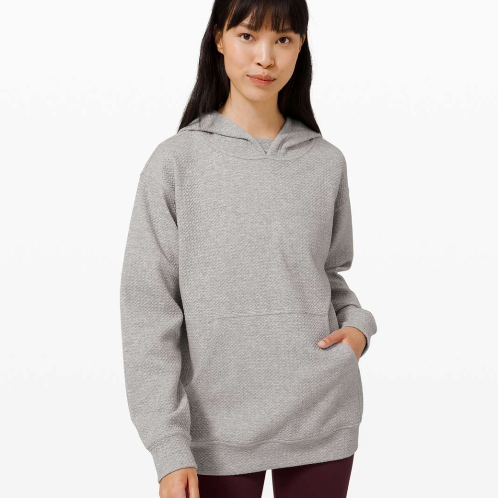 Lululemon All Yours Hoodie *Bubble Dot Heathered Core Light Grey / White